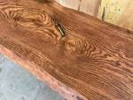 Pin Oak Live Edge Slab Coffee Table Bench Desk Hard and Heavy
