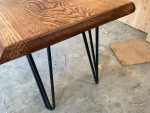 Pin Oak Live Edge Slab Coffee Table Bench Desk Hard and Heavy