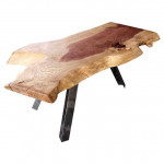 Redwood slab coffee table