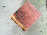 Redwood Slab end table