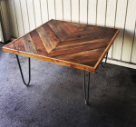 Redwood Chevron coffee table