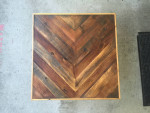 Redwood Chevron coffee table