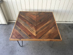 Redwood Chevron coffee table