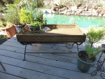 SALE***Rattan TrayAsian Coffee Table Patio foldable iron legs