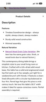 Scandinavian-style dining table