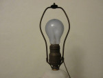 Antique flower rose painted table side lamp