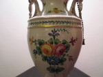 Antique flower rose painted table side lamp