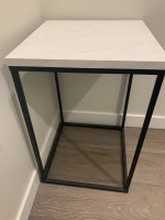 Marble-Style Finish, Square Accent Table / End Table - Great Condition