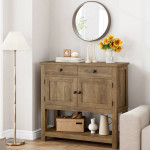 35.4'' Console Table with Drawers and Cabinet