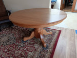 Dining Table, round, solid oak, 6-8person