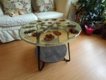 Custom Pinecone Resin Table by LA artist