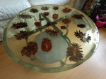 Custom Pinecone Resin Table by LA artist