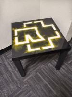 Custom Rammstein Fire Logo Coffee Table