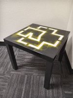 Custom Rammstein Fire Logo Coffee Table