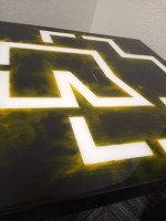 Custom Rammstein Fire Logo Coffee Table