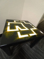 Custom Rammstein Fire Logo Coffee Table
