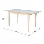 Extendable solid wood table 4-6 people