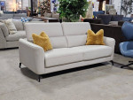 New! Grey Top Grain Leather Sofa