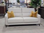 New! Grey Top Grain Leather Sofa
