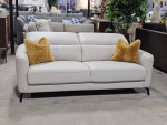 New! Grey Top Grain Leather Sofa