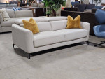 New! Grey Top Grain Leather Sofa