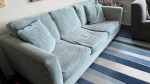 Sofa with Queen size sofa bed - light grey color