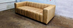 Forte Channeled Leather Sofa by CB2