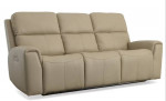 NEW REDUCTION * LIKE NEW!FLEXSTEEL-RECLINING LEATHER SOFA