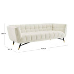High-end cream velvet sofa