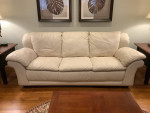 Italian leather cream Sofa  and Loveseat