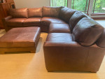 Premium Leather Sofa Console
