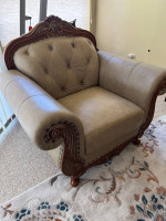 Italian Leather Sofa + Armchair