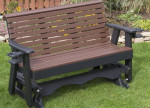 NEW 5FT Poly Glider Rocker Bench Sofa w/Cupholder arms Outdoor Patio Furniture