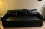 IKEA Friheten Sleeper Sofa (black leather)