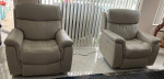 Power recliner Leather sofa