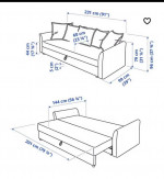 Beige/Cream Ikea Holmsund Sleeper Sofa
