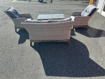 Gorgeous Broyhill Rattan Conversation Set Sofa, 2 Oversized Chairs, Co