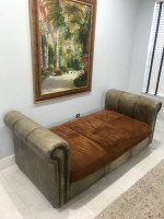 Genuine Alligator Leather Sofa Daybed