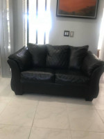 Beautiful Diamond Stitch Leather Sofa Loveseat