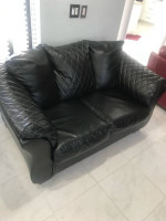 Beautiful Diamond Stitch Leather Sofa Loveseat