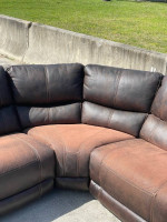 Large Brown Power Recliner Sectional Sofa
