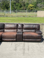 Large Brown Power Recliner Sectional Sofa