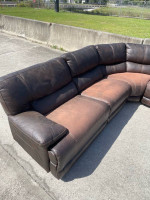 Large Brown Power Recliner Sectional Sofa