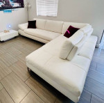 White sectional sofa