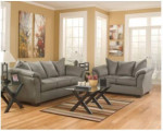 Darcy metalic gray Sofa and Loveseat