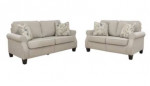 Darcy metalic gray Sofa and Loveseat