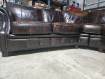 Leather sofa, wide angle