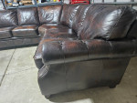 Leather sofa, wide angle