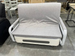 50.3 in. Rolled Arms Gray Polyester Sofa Storage Pull Out Bed Gray