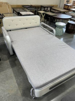 50.3 in. Rolled Arms Gray Polyester Sofa Storage Pull Out Bed Gray